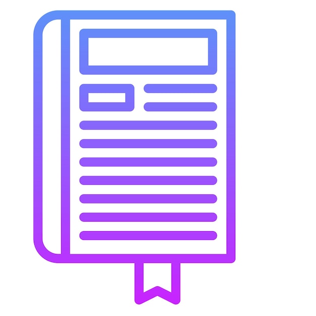 Ilustración del icono vectorial del libro del conjunto de iconos de contabilidad