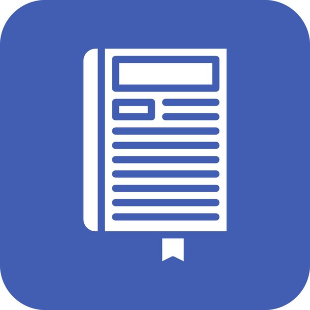 Ilustración del icono vectorial del libro del conjunto de iconos de contabilidad