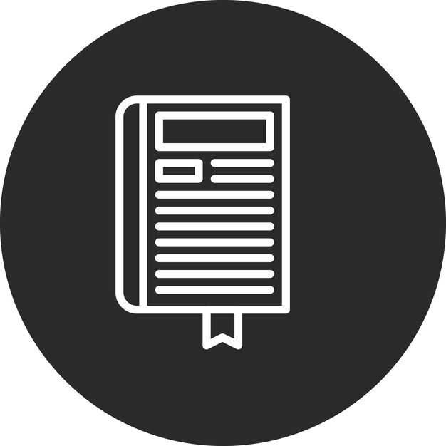 Ilustración del icono vectorial del libro del conjunto de iconos de contabilidad