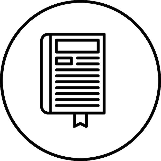 Ilustración del icono vectorial del libro del conjunto de iconos de contabilidad