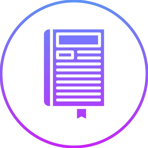 Ilustración del icono vectorial del libro del conjunto de iconos de contabilidad