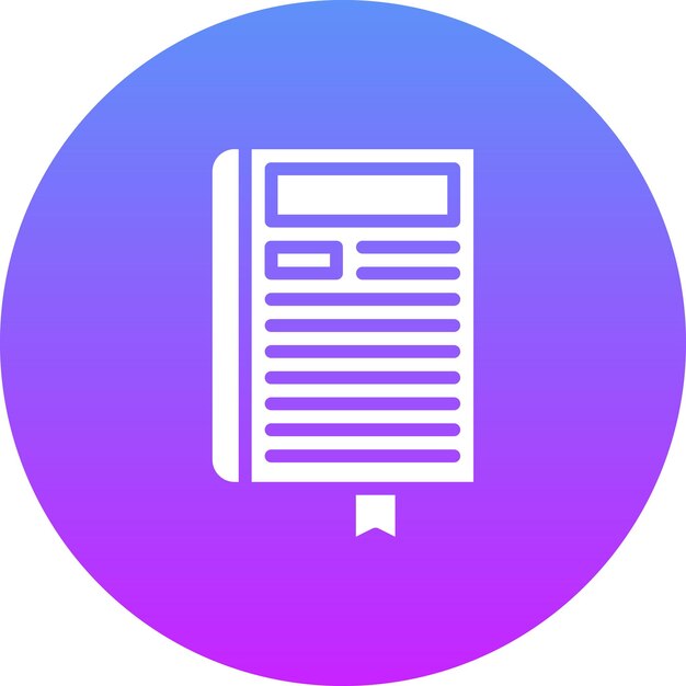 Ilustración del icono vectorial del libro del conjunto de iconos de contabilidad