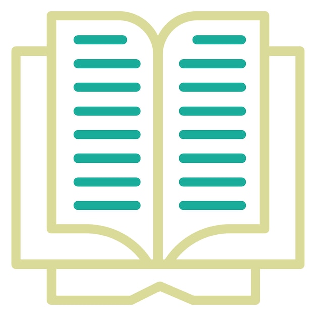 Ilustración del icono vectorial del libro del conjunto de iconos de educación
