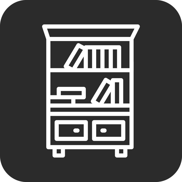 Ilustración del icono vectorial del libro del conjunto de iconos interiores