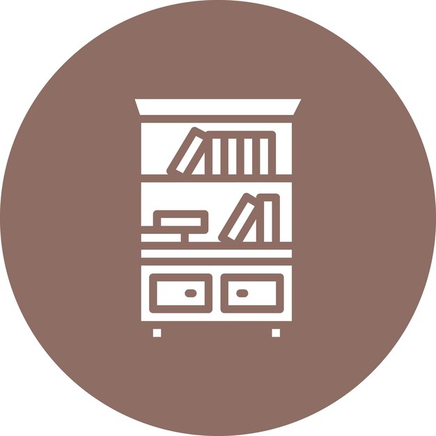 Ilustración del icono vectorial del libro del conjunto de iconos interiores