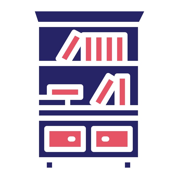 Ilustración del icono vectorial del libro del conjunto de iconos interiores