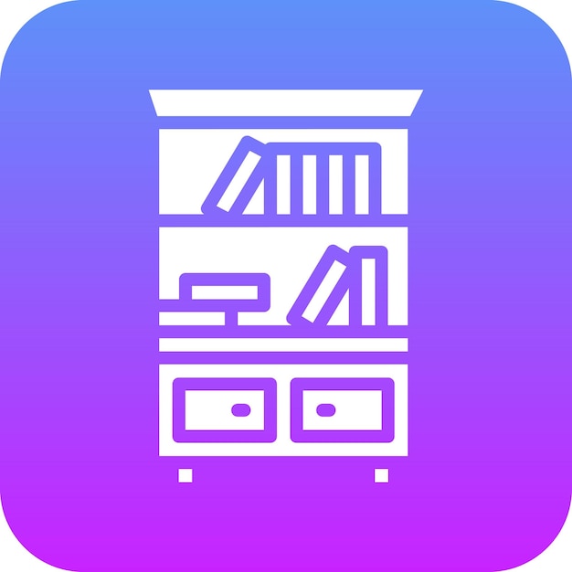Ilustración del icono vectorial del libro del conjunto de iconos interiores