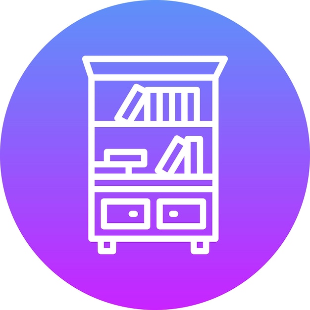 Ilustración del icono vectorial del libro del conjunto de iconos interiores