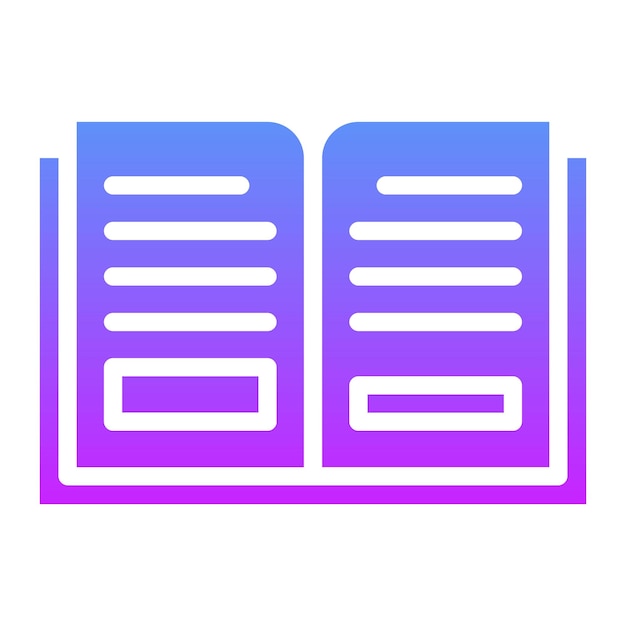 Ilustración del icono vectorial del libro del conjunto de iconos del jardín de infantes