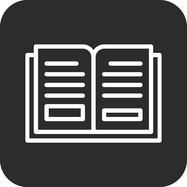 Ilustración del icono vectorial del libro del conjunto de iconos del jardín de infantes