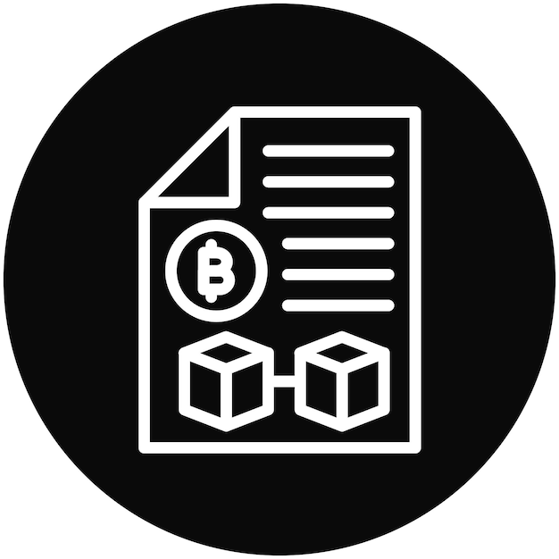 Ilustración del icono vectorial del libro mayor digital del conjunto de iconos de criptomonedas