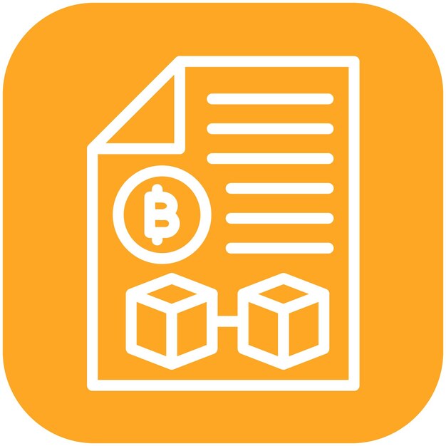 Ilustración del icono vectorial del libro mayor digital del conjunto de iconos de criptomonedas