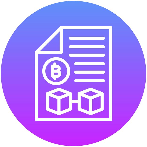 Ilustración del icono vectorial del libro mayor digital del conjunto de iconos de criptomonedas