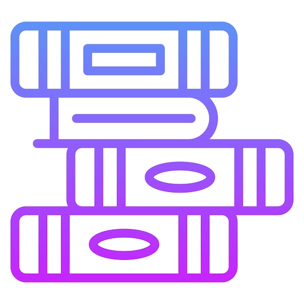 Ilustración del icono vectorial de libros del conjunto de iconos de Mall