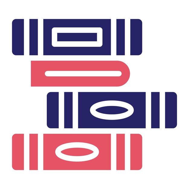 Ilustración del icono vectorial de libros del conjunto de iconos de Mall