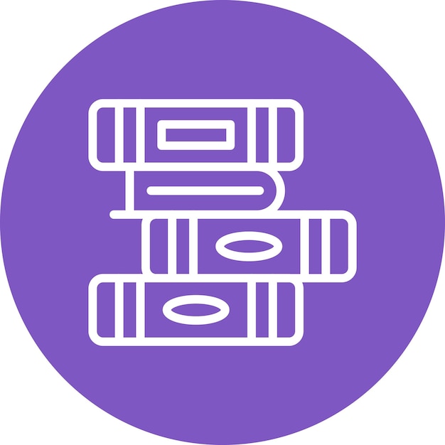 Ilustración del icono vectorial de libros del conjunto de iconos de Mall