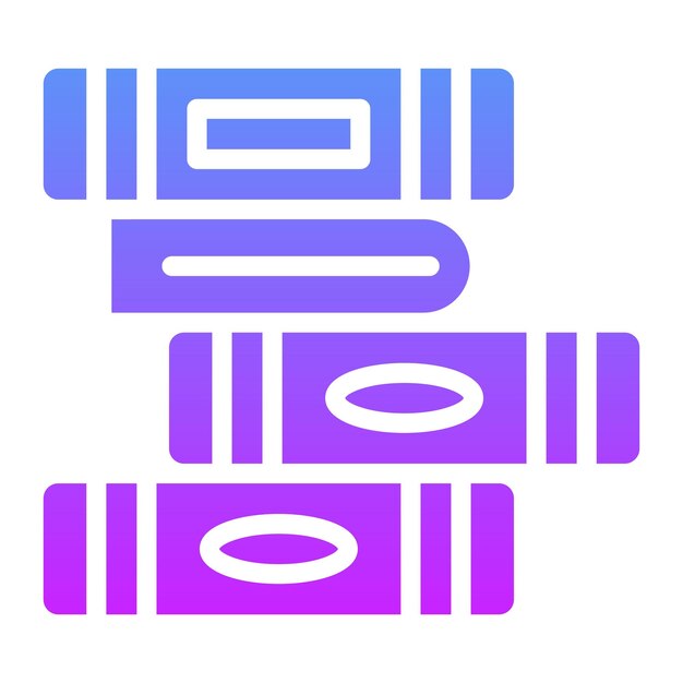 Ilustración del icono vectorial de libros del conjunto de iconos de Mall