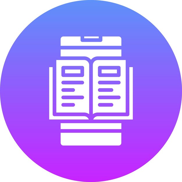 Ilustración del icono vectorial de libros electrónicos del conjunto de iconos de educación