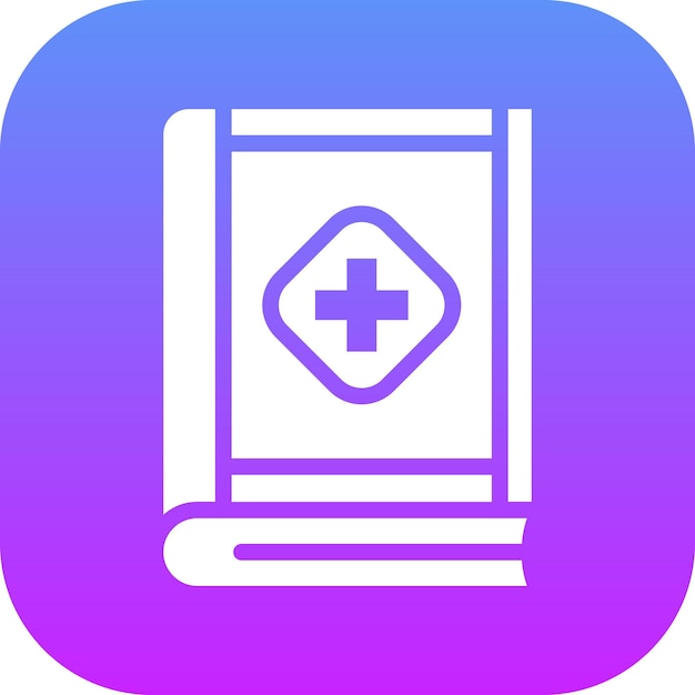 Ilustración del icono vectorial de libros médicos del conjunto de iconos de medicina