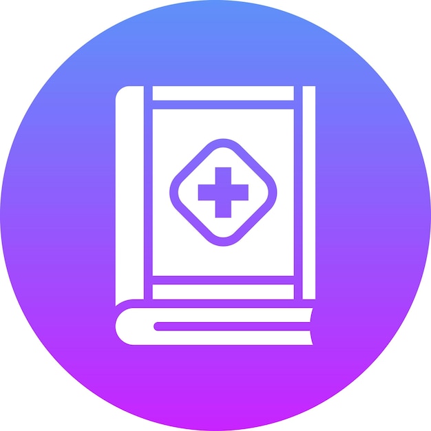 Ilustración del icono vectorial de libros médicos del conjunto de iconos de medicina