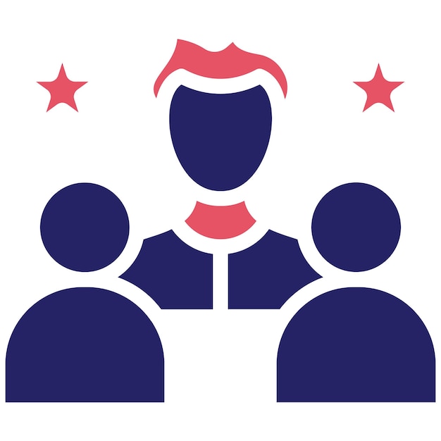 Ilustración del icono vectorial de liderazgo del conjunto de iconos de habilidades para la vida