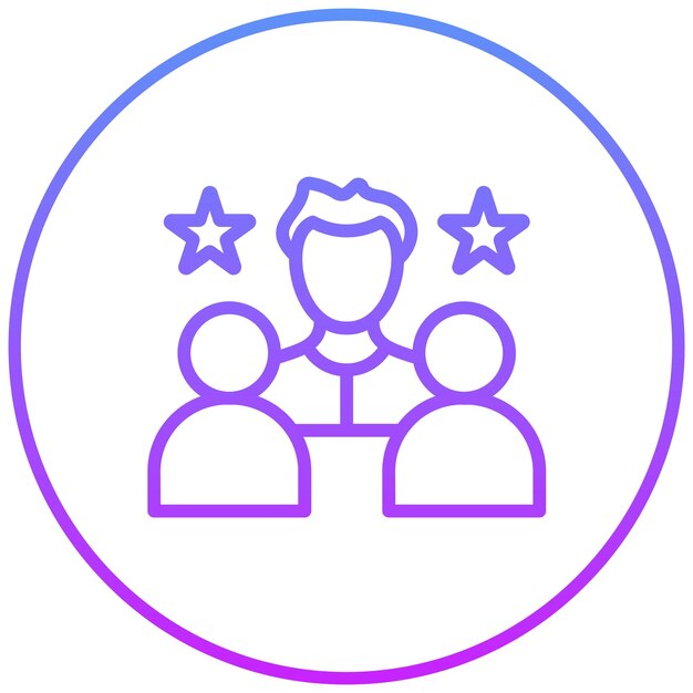 Ilustración del icono vectorial de liderazgo del conjunto de iconos de habilidades para la vida