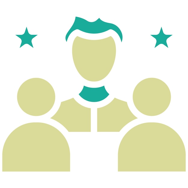 Ilustración del icono vectorial de liderazgo del conjunto de iconos de habilidades para la vida