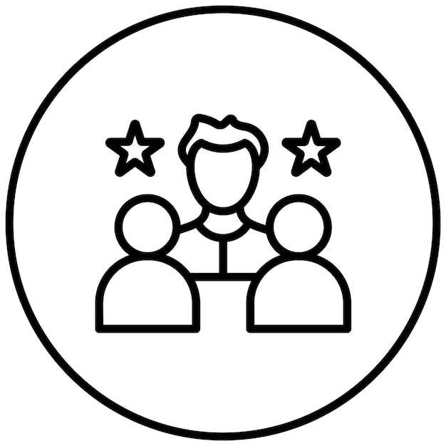 Ilustración del icono vectorial de liderazgo del conjunto de iconos de habilidades para la vida