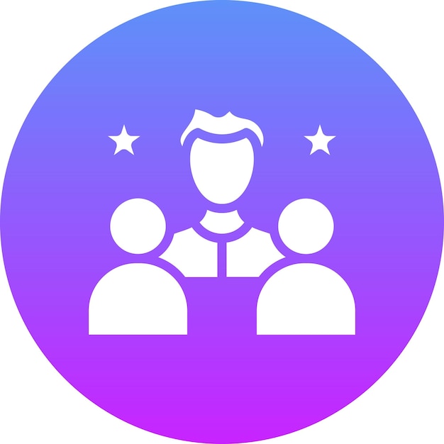 Ilustración del icono vectorial de liderazgo del conjunto de iconos de habilidades para la vida