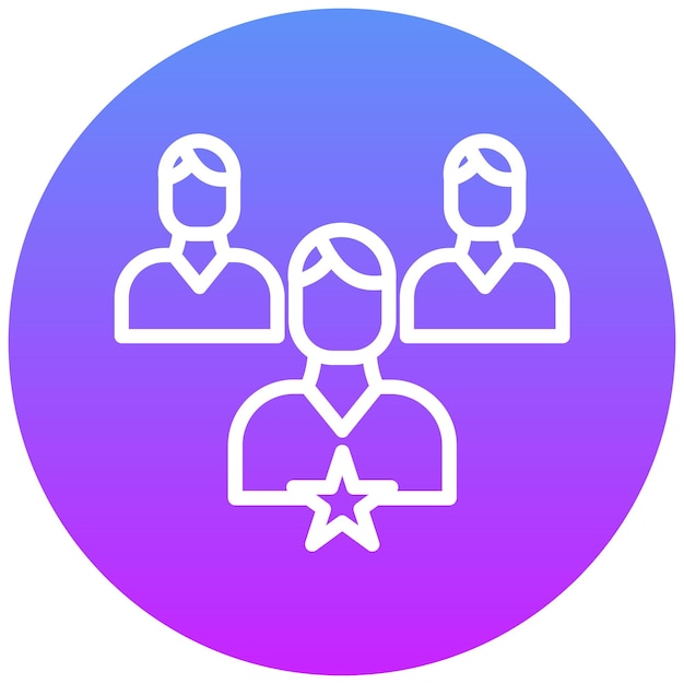 Ilustración del icono vectorial de liderazgo del conjunto de iconos de liderazgo