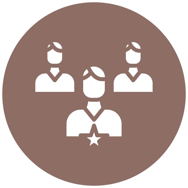 Ilustración del icono vectorial de liderazgo del conjunto de iconos de liderazgo