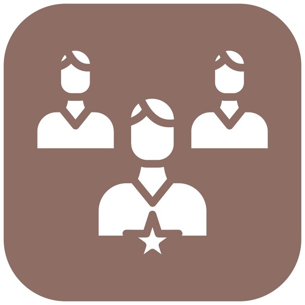 Ilustración del icono vectorial de liderazgo del conjunto de iconos de liderazgo