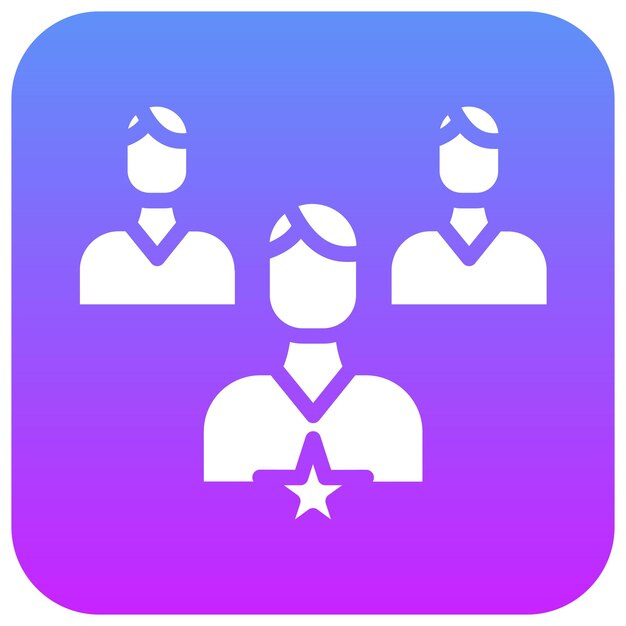 Ilustración del icono vectorial de liderazgo del conjunto de iconos de liderazgo