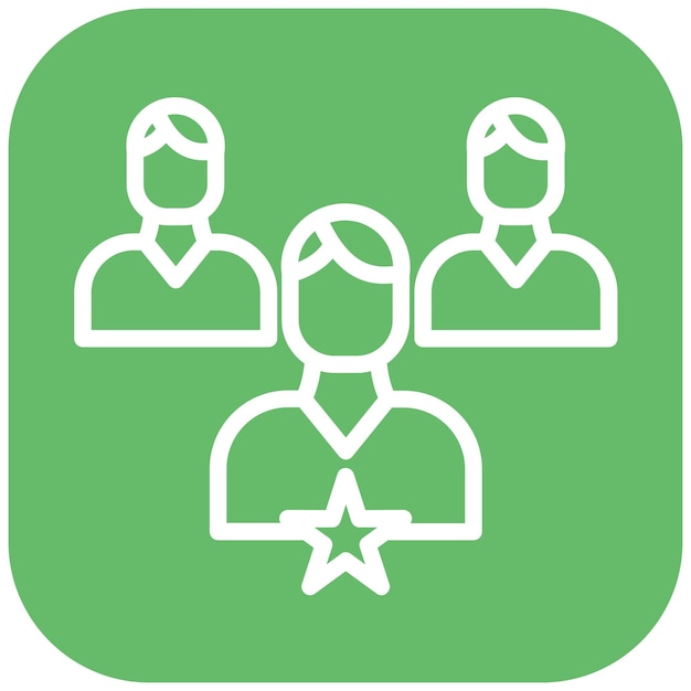 Ilustración del icono vectorial de liderazgo del conjunto de iconos de liderazgo
