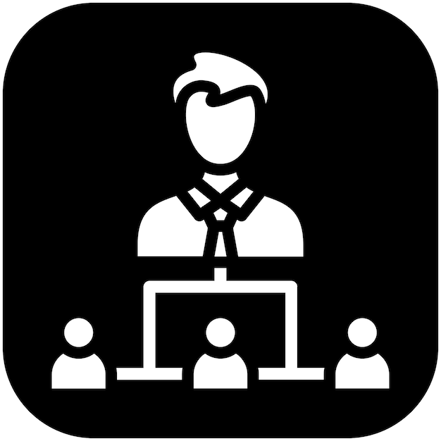 Ilustración del icono vectorial de liderazgo del conjunto de iconos de recursos humanos
