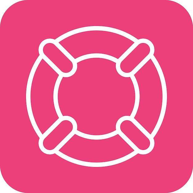 Ilustración del icono vectorial de Lifebuoy del conjunto de iconos de inicio de negocios