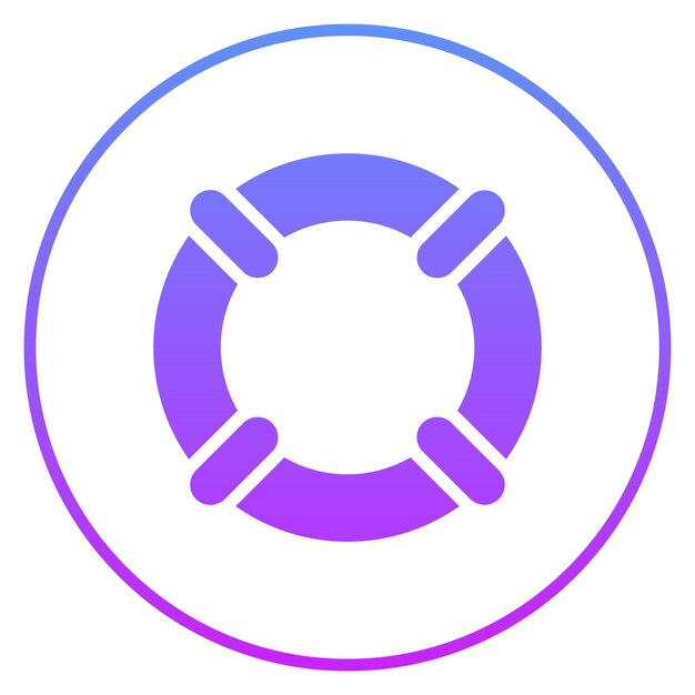 Ilustración del icono vectorial de Lifebuoy del conjunto de iconos de inicio de negocios