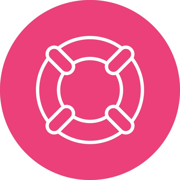 Ilustración del icono vectorial de Lifebuoy del conjunto de iconos de inicio de negocios