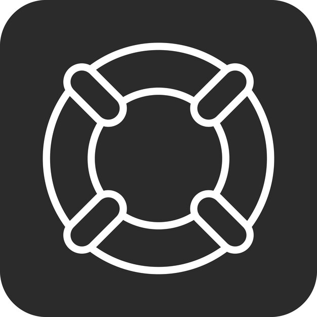 Ilustración del icono vectorial de Lifebuoy del conjunto de iconos de inicio de negocios