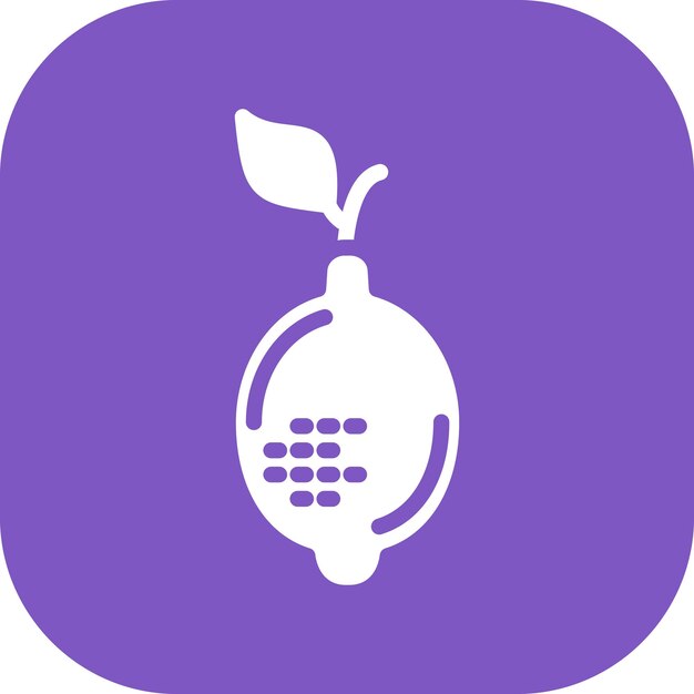 Ilustración del icono vectorial de limón del conjunto de iconos de otoño