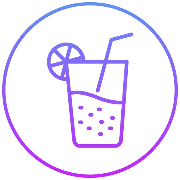 Ilustración del icono vectorial de limonada del conjunto de iconos de Fiestas y Celebraciones