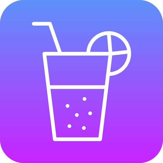 Ilustración del icono vectorial de limonada del conjunto de iconos de verano