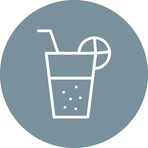 Ilustración del icono vectorial de limonada del conjunto de iconos de verano