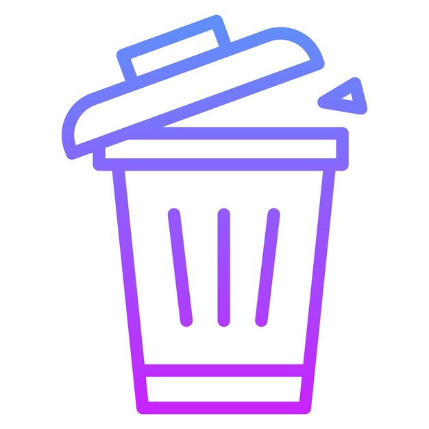 Ilustración del icono vectorial de limpieza de basura del conjunto de iconos de rutina de higiene