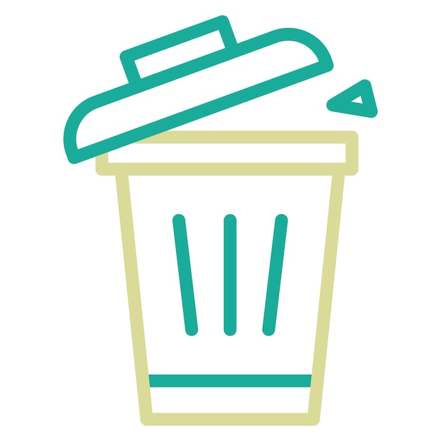 Ilustración del icono vectorial de limpieza de basura del conjunto de iconos de rutina de higiene