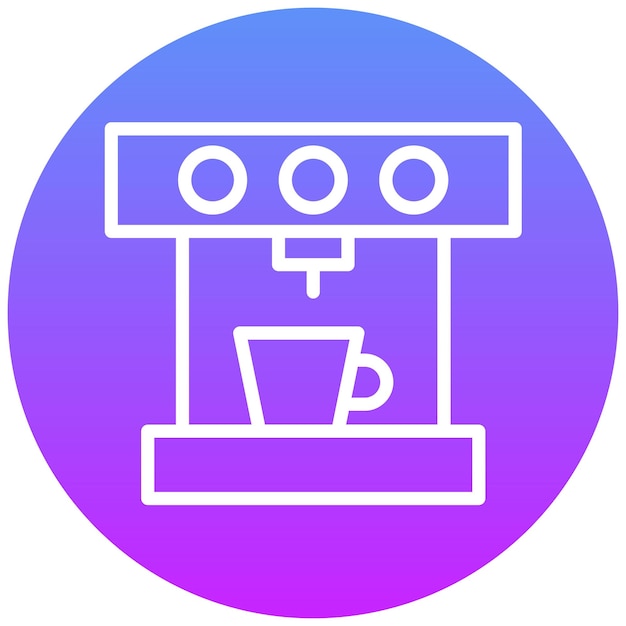 Ilustración del icono vectorial de limpieza de la cafetera del conjunto de íconos de limpia y limpieza