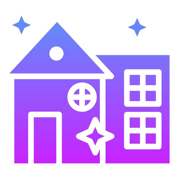Ilustración del icono vectorial de limpieza de la casa del conjunto de íconos de limpia de la casa