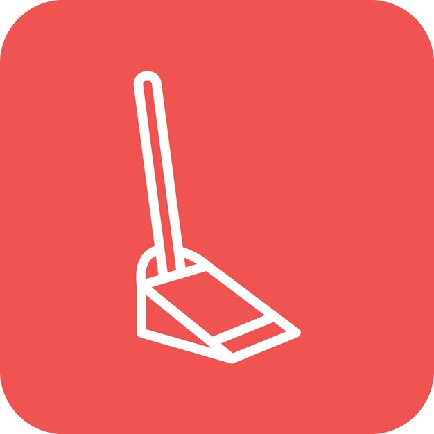 Ilustración del icono vectorial de la limpieza de la casa