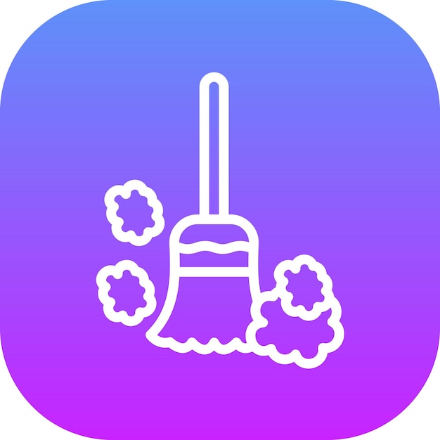 Ilustración del icono vectorial de limpieza de la casa