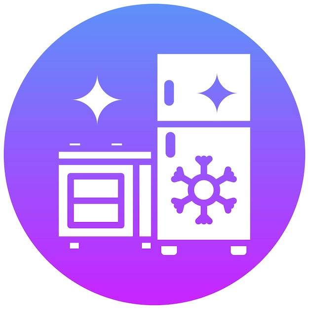 Ilustración del icono vectorial de limpieza de la cocina del conjunto de íconos de limpia y limpieza